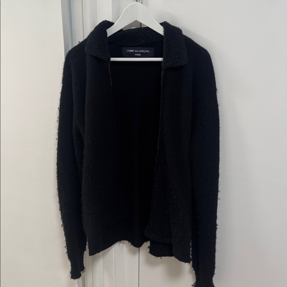 Comme des Garcons Black Zip Up Sweater